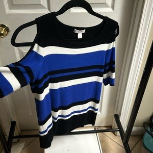 Cold shoulder sweater